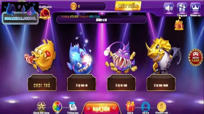 Bắn cá online là sản phẩm giải trí cuốn hút tại cổng game Game Bài 68