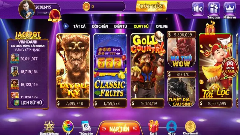 Giới thiệu hệ thống trò chơi đẳng cấp cuốn hút của Game Bài 68