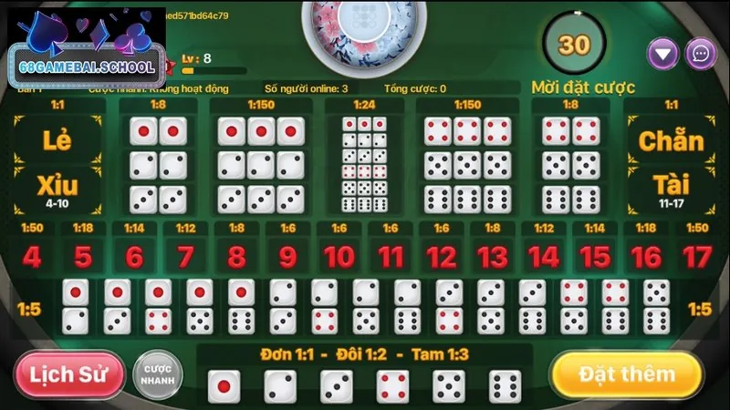 Gợi ý luật chơi sicbo chuẩn quy định tại Game Bài 68