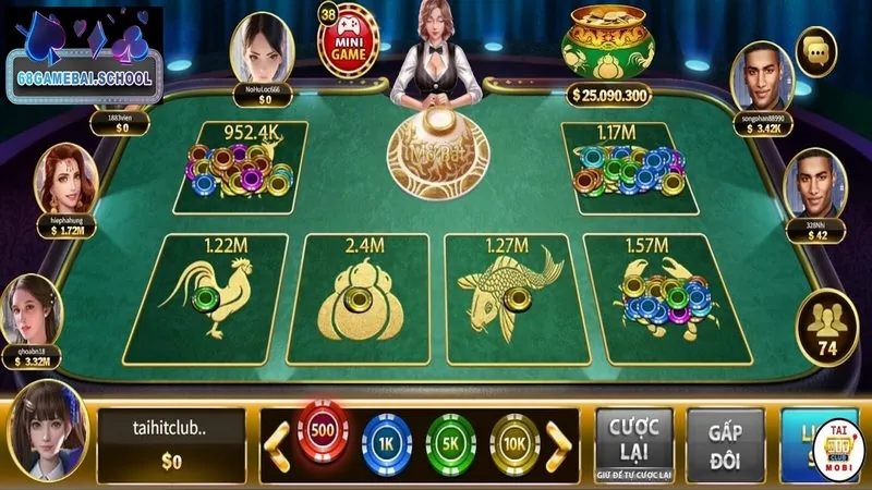 Hướng dẫn đặt cược bầu cua tại Game Bài 68 chi tiết