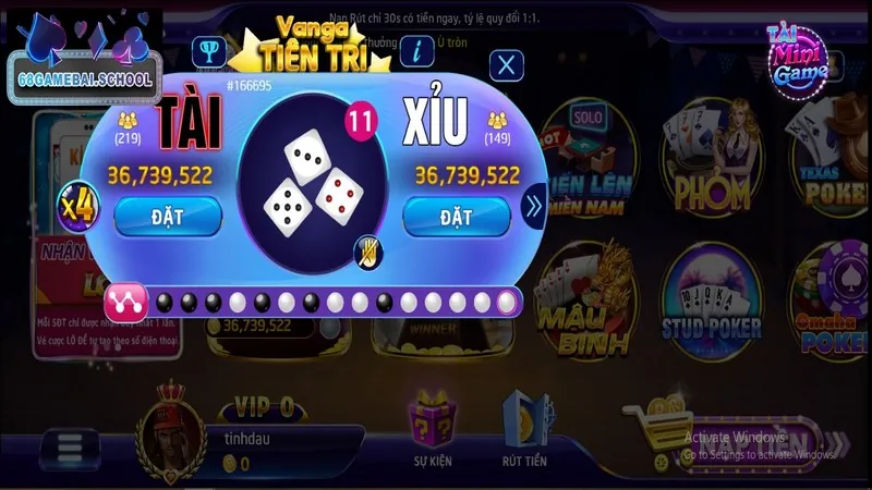 Tài xỉu là game giải trí hot nhất hiện tại của cổng game Game Bài 68